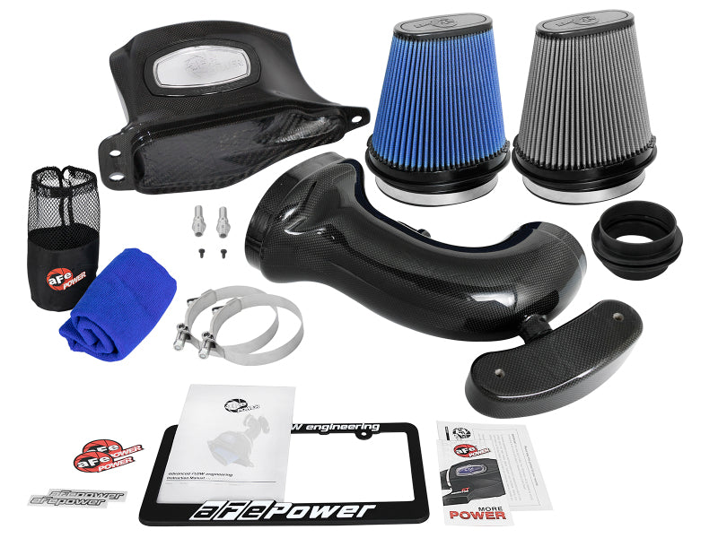 AFE Black Series Carbon Fiber Cold Air Intakes - aFe Momentum Black Series Carbon Fiber Intake System P5R 14-17 Chevy Corvette 6.2L (C7)