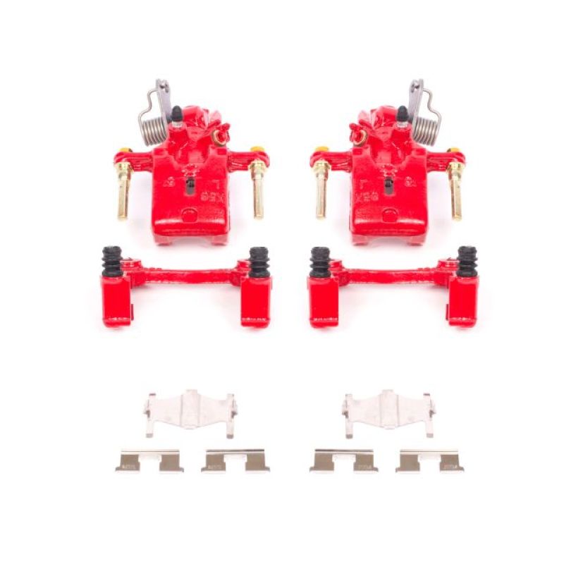 PSB Red Calipers - Power Stop 96-01 Infiniti I30 Rear Red Calipers w/Brackets - Pair