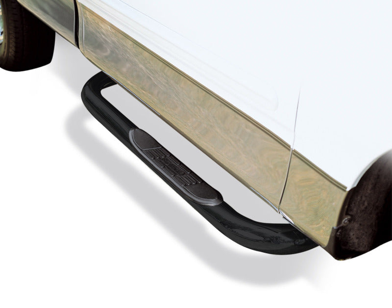 GOR Steps - 4000 - Blk - Go Rhino 99-18 GMC Sierra 1500/2500HD/3500/3500HD 4000 Series SideSteps - Cab Length - Black