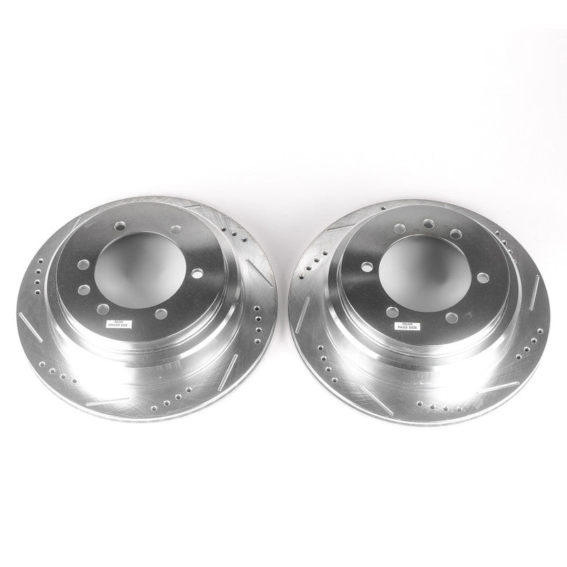 PSB Evolution Drill/Slot Rotor - Power Stop 06-09 Nissan Patrol (Middle East Market) Front/Rear Drilled & Slotted Rotor (Pair)