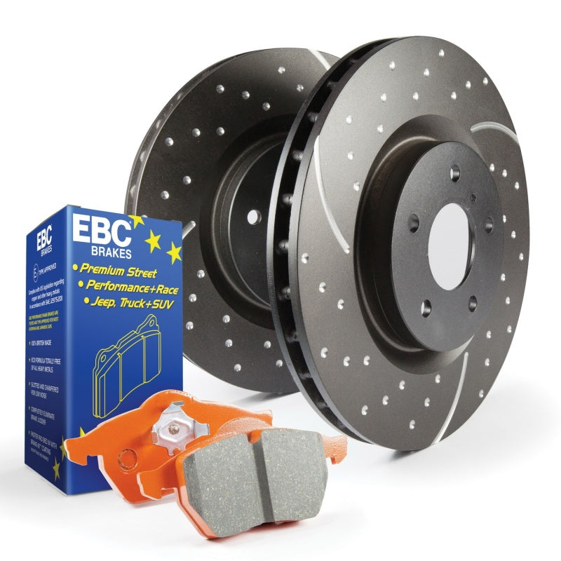 EBC Extra Duty Brake Pad Sets - EBC S8 Kits Orangestuff Pads and GD Rotors