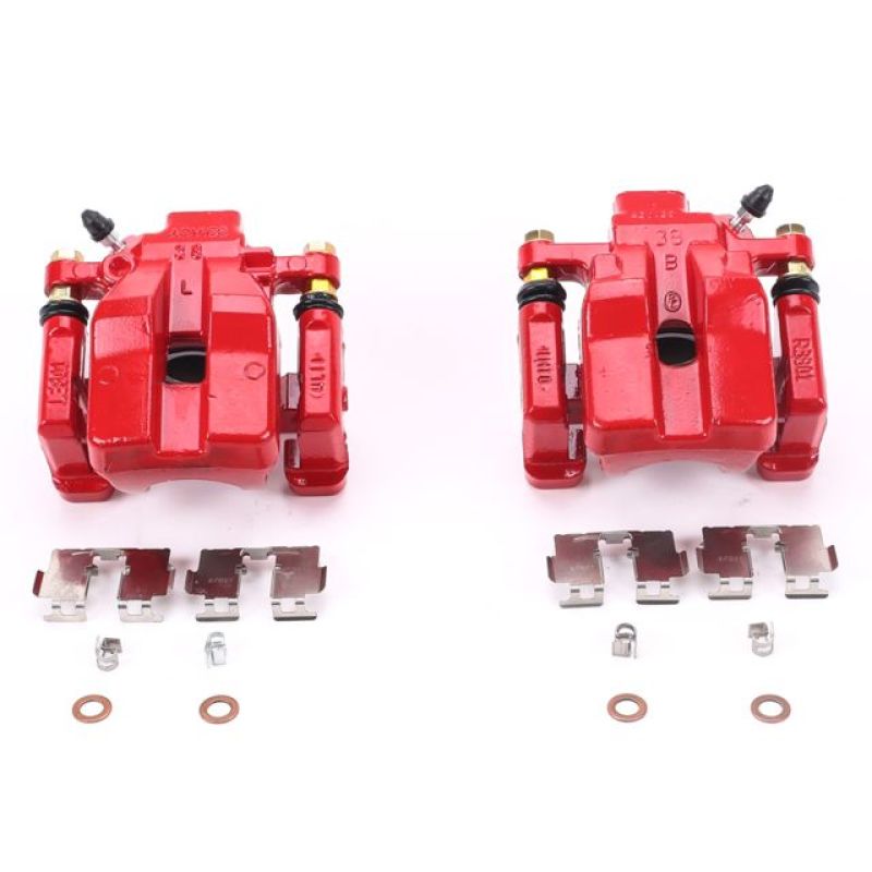 PSB Red Calipers - Power Stop 13-18 Lexus ES300h Rear Red Calipers w/Brackets - Pair