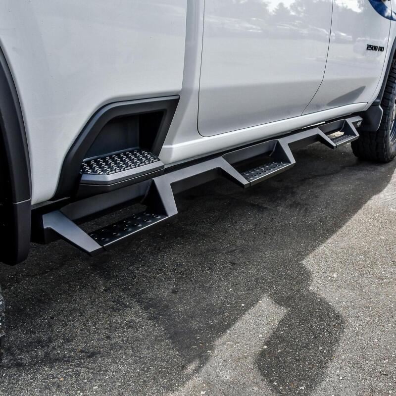 WES Nerf Bars - HDX Drop - Westin 2020 Chevy Silverado 2500/3500 Crew Cab (6.5ft Bed) HDX W2W Nerf Step Bars - Textured Black