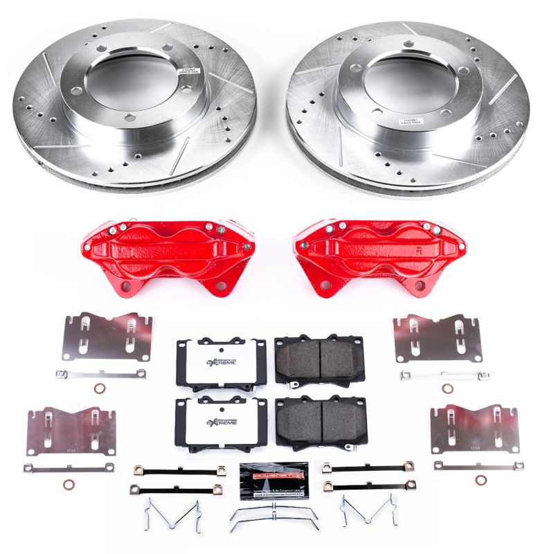 PSB Red Calipers - Power Stop 98-02 Toyota L& Cruiser Front Z36 Truck & Tow Kit w/Cals