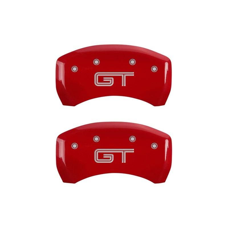 MGP Caliper Covers 2 Logo - MGP Rear set 2 Caliper Covers Engraved Rear S197/GT Red finish silver ch