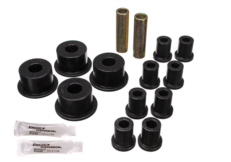 ES Spring/Shackle Bush - Black - Energy Suspension 65-72 Dodge Charger (w/ 2in Main Eye) Black Rear Leaf Spring Bushing Set