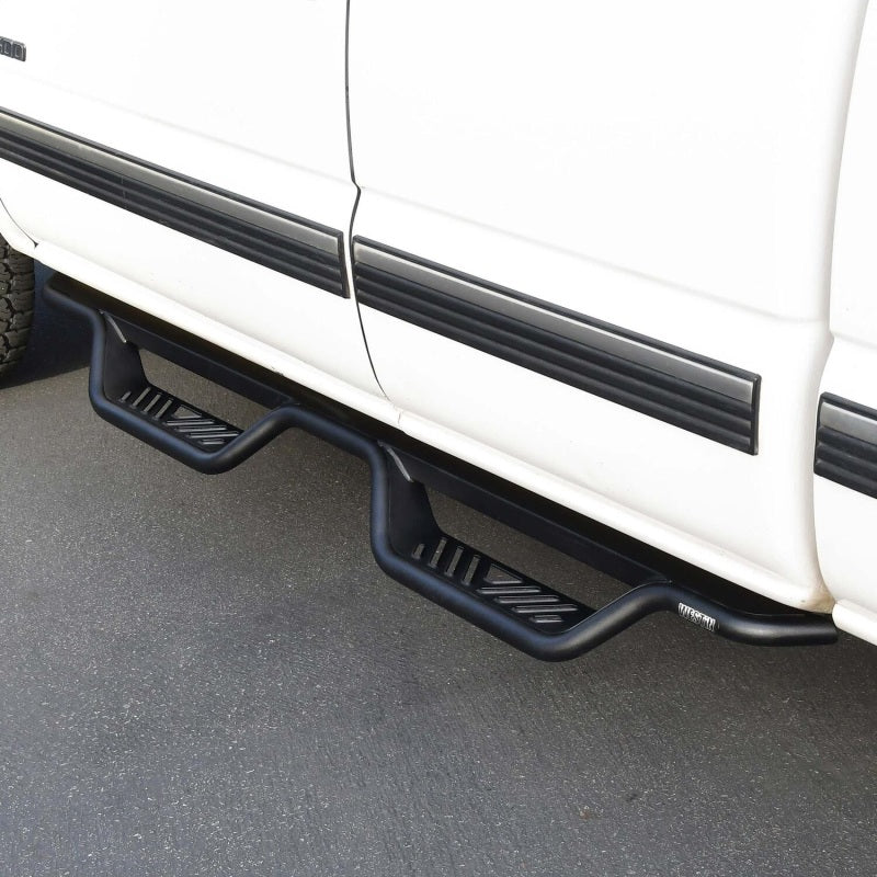WES Nerf Bars - Outlaw - Westin 99-13 Chevrolet Silverado 1500 (Ext. Cab) Outlaw Drop Nerf Step Bars - Textured Black
