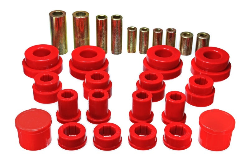 ES Cntrl Arm Bushings - Red - Energy Suspension 02-09 350Z / 03-07 Infiniti G35 Red Front Control Arm Bushing Set