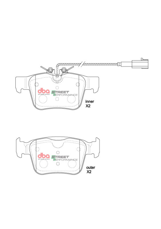 DBA SP Performance Brake Pads - DBA 17-19 Alfa Romeo Giulia (Excl Quadrifoglio) SP Performance Rear Brake Pads