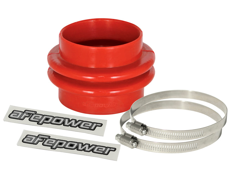 AFE Elbow Reducing Couplers - aFe Magnum FORCE Intake Coupling Kit (3-1/8 IN ID to 3 IN ID x 2-3/4 IN L) Straight Coupler - Red