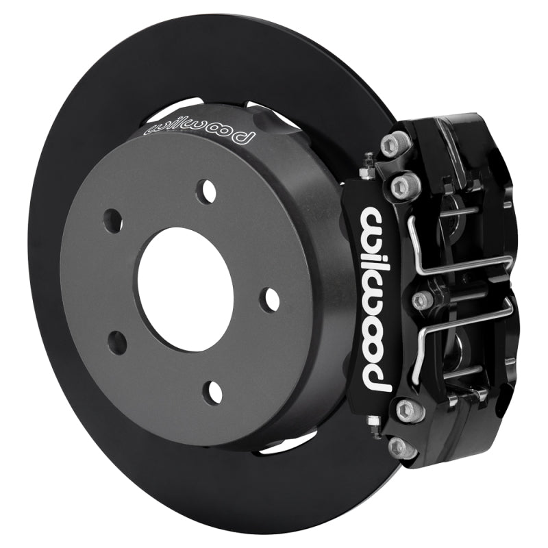 WIL UTV Big Brake Kits - Wilwood 22-24 Polaris RZR Turbo/ Pro R 5-Lug Rear Big Brake Kit - Black Powder Coat