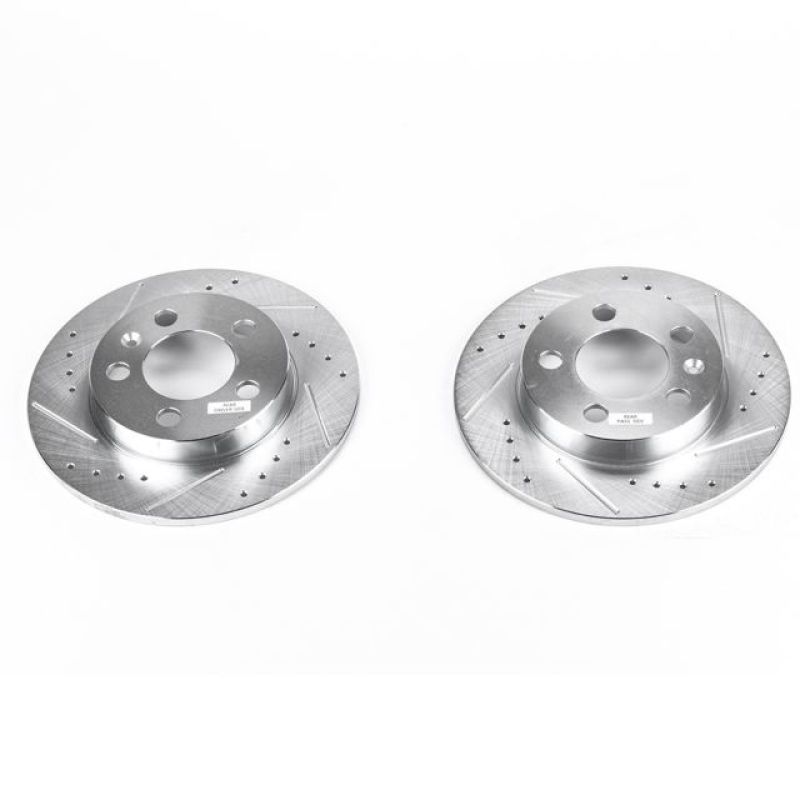 PSB Evolution Drill/Slot Rotor - Power Stop 00-06 Audi TT Quattro Rear Evolution Drilled & Slotted Rotors - Pair