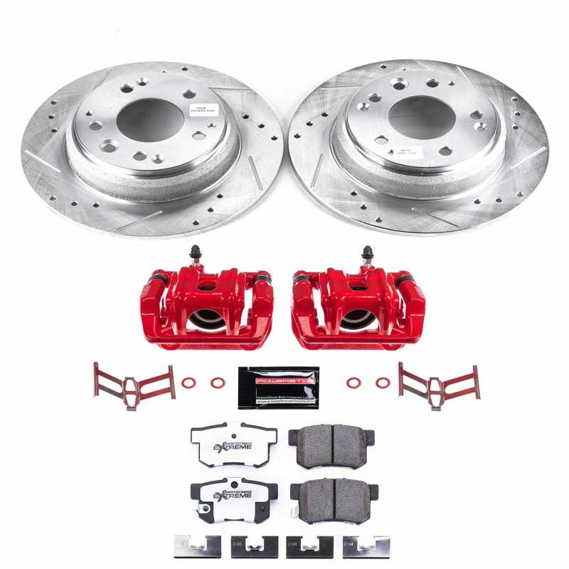 PSB Z26 Street Kit w/Cals - Power Stop 91-95 Acura Legend Rear Z26 Street Warrior Brake Kit w/Calipers