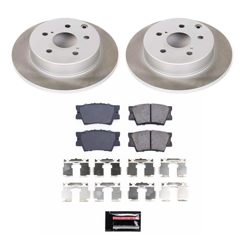 PSB Semi-Coated Rotor Kits - Power Stop 06-18 Toyota RAV4 Rear Semi-Coated Rotor Kit
