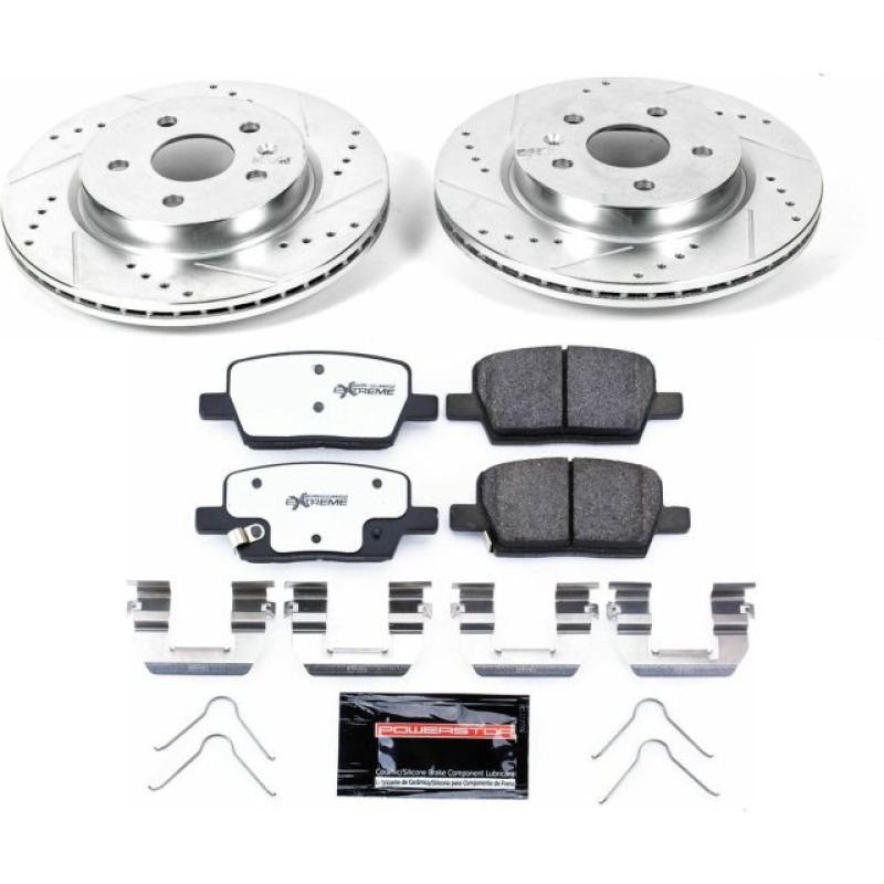 PSB Z26 Street Warrior Kit - Power Stop 16-18 Cadillac CT6 Rear Z26 Street Warrior Brake Kit