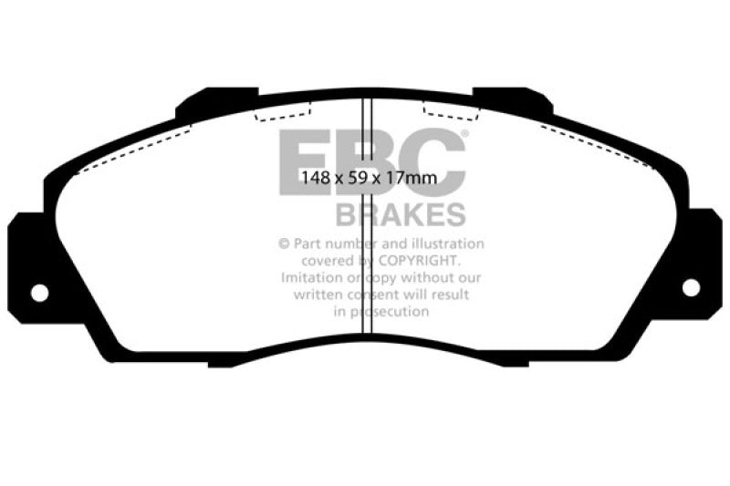 EBC Greenstuff Brake Pad Sets - EBC 97 Acura CL 3.0 Greenstuff Front Brake Pads