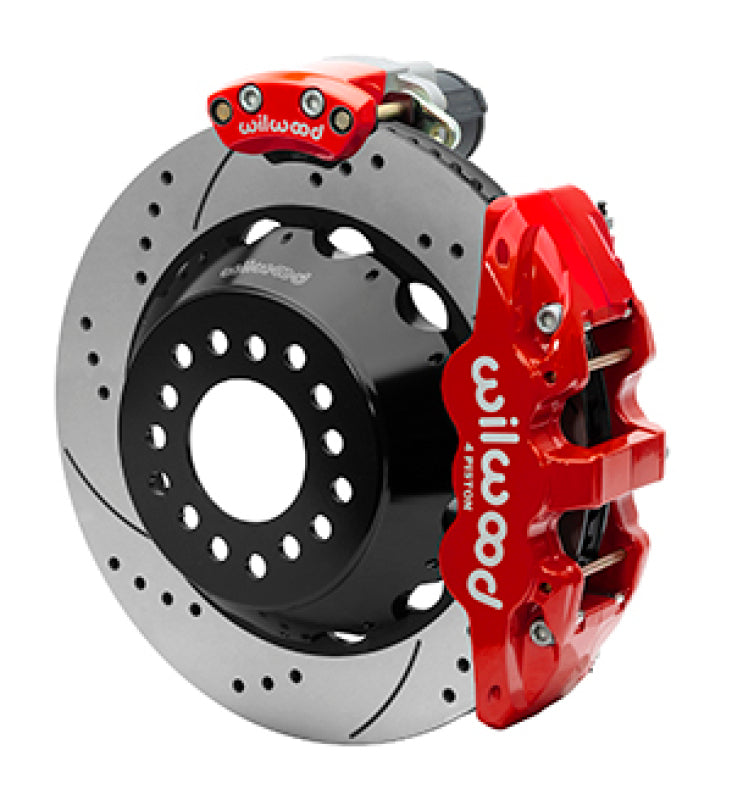 WIL Aero Brake Kit - Wilwood EPB Rear Kit AERO4 12 Bolt 2.75 OffSet