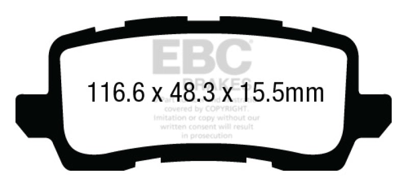 EBC Ultimax2 Brake Pad Sets - EBC 13+ Acura RLX 3.5 Ultimax2 Rear Brake Pads