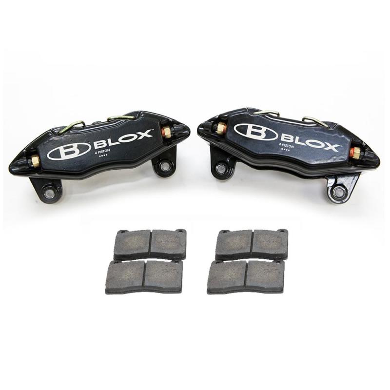BX Tuner Series Brake Kit - BLOX Racing Forged 4 Piston Calipers and Pads (Fits Honda/Acura 262mm Rotors)