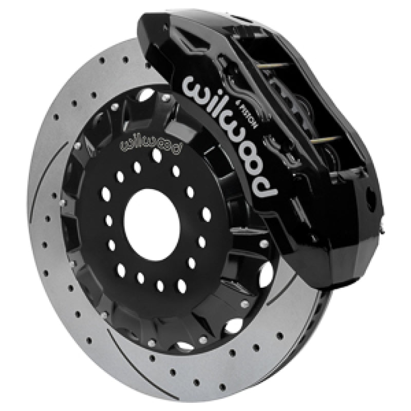 WIL TX6R Brake Kit - Wilwood 63-70 Chevy C10 TX6R Front Kit w/ 16in SRP Rotors & Lines - Black