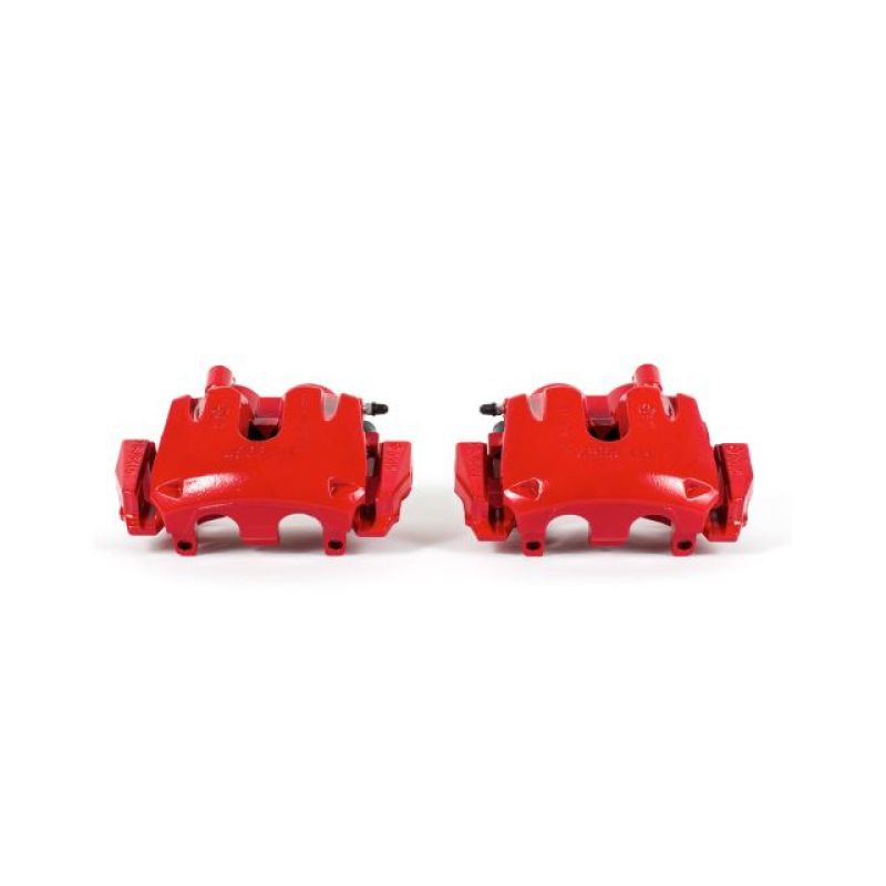 PSB Red Calipers - Power Stop 11-17 Dodge Durango Front Red Calipers w/Brackets - Pair