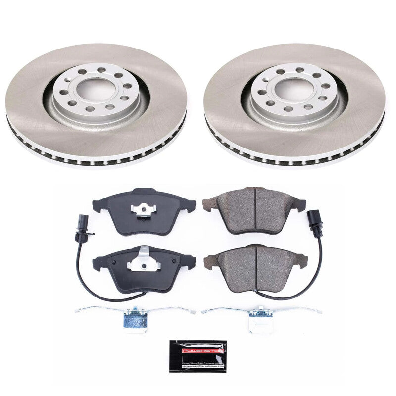 PSB Semi-Coated Rotor Kits - Power Stop 05-09 Audi A4 Quattro Front Semi-Coated Rotor Kit