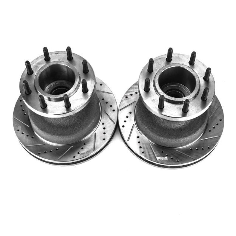 PSB Evolution Drill/Slot Rotor - Power Stop 99-02 Ford F-350 Super Duty Front Drilled & Slotted Rotor - Pair