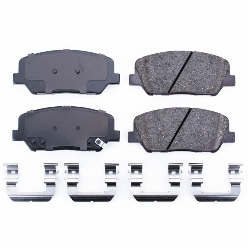 PSB Z17 Evolution Brake Pads - Power Stop 10-16 Hyundai Genesis Coupe Front Z17 Evolution Ceramic Brake Pads w/Hardware