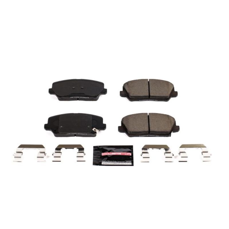 PSB Z23 Evolution Brake Pads - Power Stop 16-17 Hyundai Veloster Front Z23 Evolution Sport Brake Pads w/Hardware