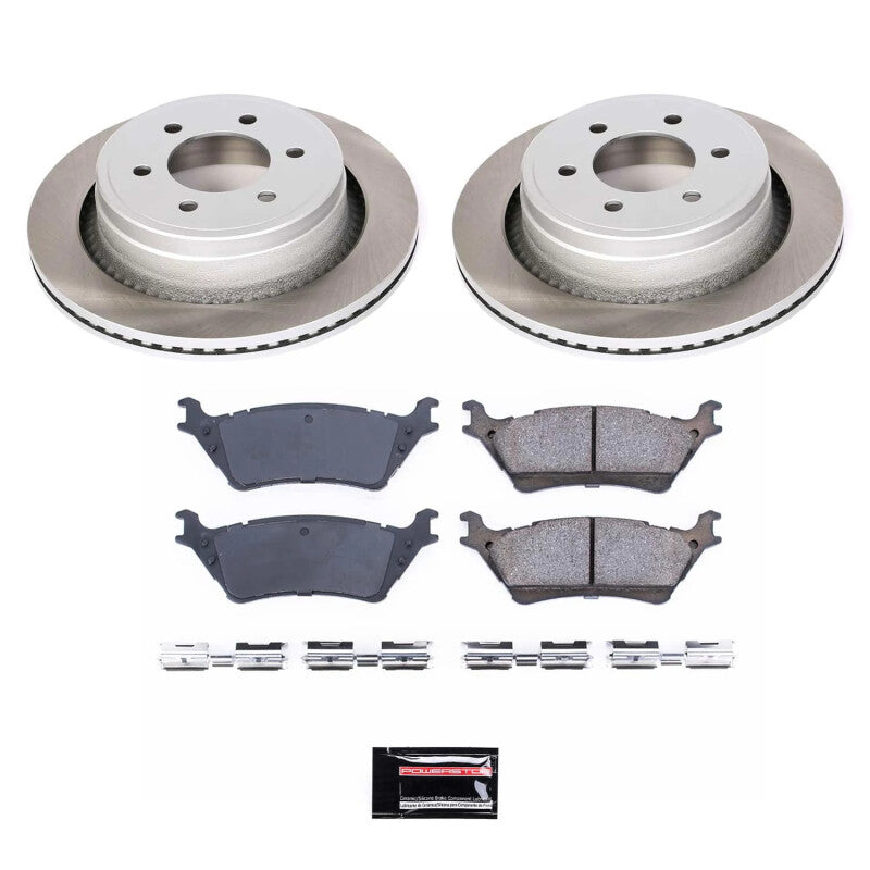 PSB Semi-Coated Rotor Kits - Power Stop 12-18 Ford F-150 Rear Semi-Coated Rotor Kit