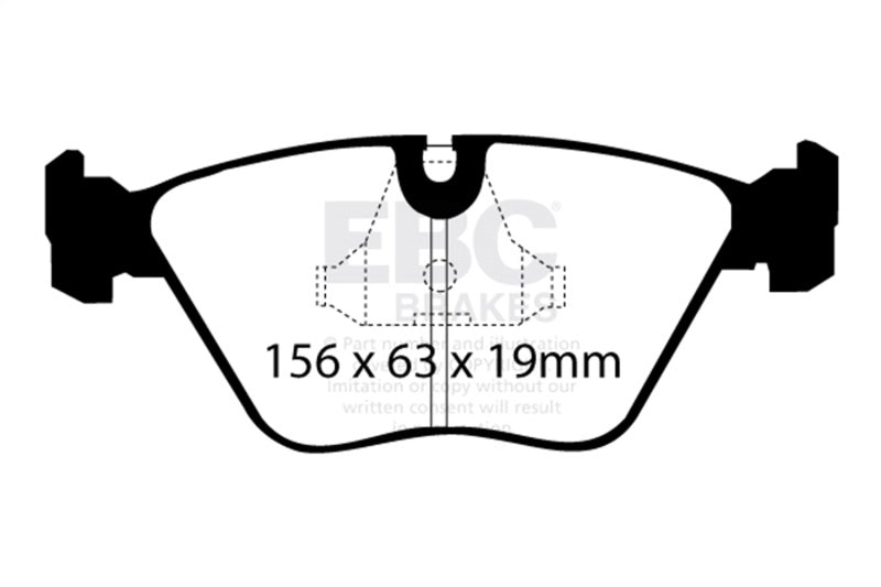 EBC Greenstuff Brake Pad Sets - EBC 98-02 BMW Z3 3.2 (M-Coupe) Greenstuff Front Brake Pads