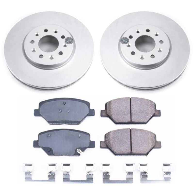 PSB Z17 Evolution Coated Kit - Power Stop 16-18 Buick Envision Front Z17 Evolution Geomet Coated Brake Kit