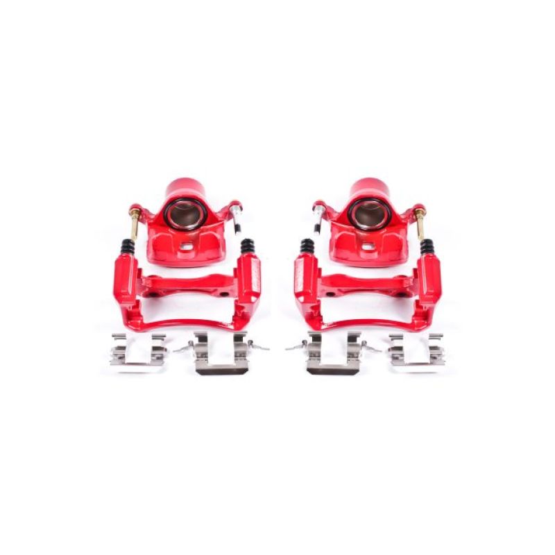 PSB Red Calipers - Power Stop 00-01 Infiniti I30 Front Red Calipers w/Brackets - Pair