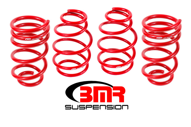 BMR Lowering Springs - BMR 10-15 5th Gen Camaro V8 Lowering Spring Kit (Set Of 4) - Red
