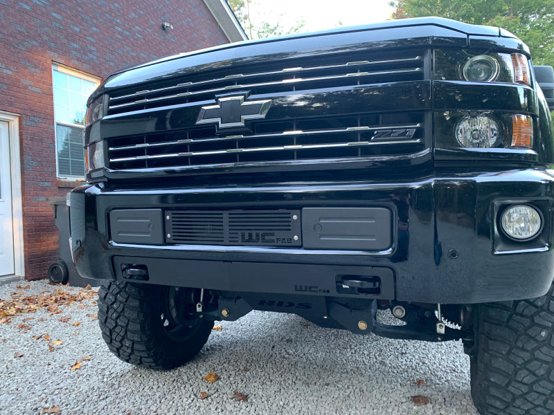 WCF Bumper Grilles - Wehrli 15-19 Chevrolet 2500/3500 Front Bumper Valance Filler Panel Kit w/Tow Hooks - Raw Finish