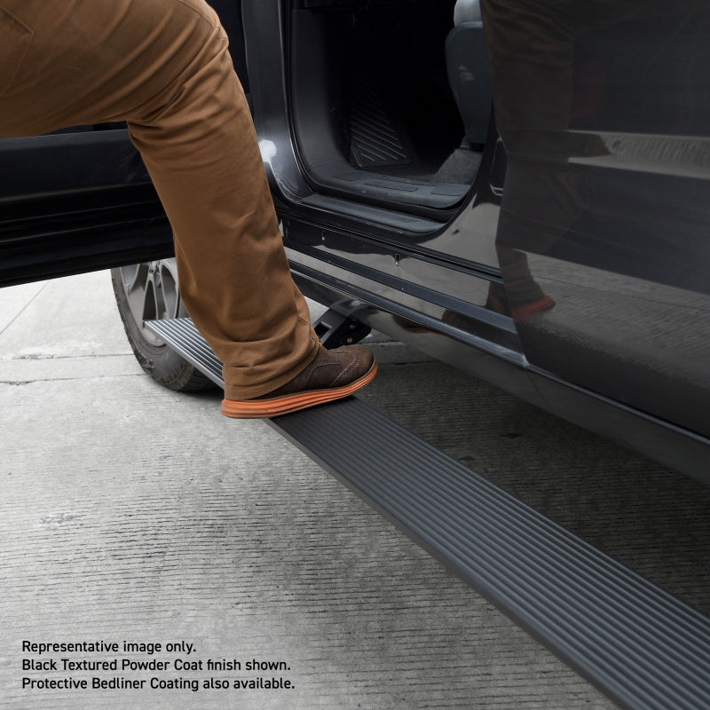 GOR RealTruck VoltStep Running Boards - RealTruck 19-24 Ram 1500 Crew Cab 4dr VoltStep Electric Running Board Kit - Bedliner Coating