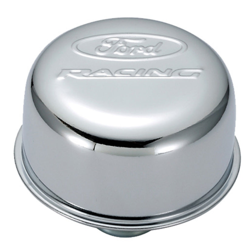 FR Breather Caps - Ford Racing Logo Push-In Type Air Breather Cap - Chrome