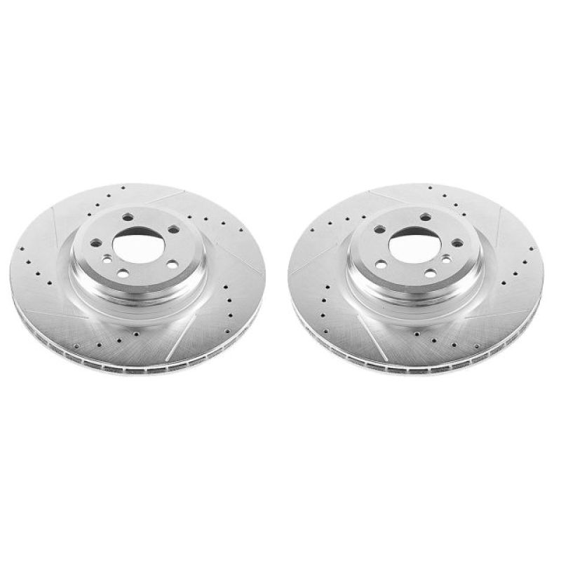 PSB Evolution Drill/Slot Rotor - Power Stop 10-15 BMW 550i GT Rear Evolution Drilled & Slotted Rotors - Pair