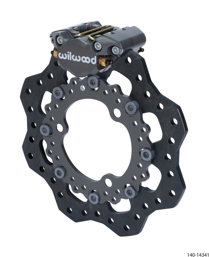WIL Dynapro Brake Kit - Wilwood Dynapro Single Front Kit 11.75in Dirt Modified 11.75in Scalloped Steel Rotor