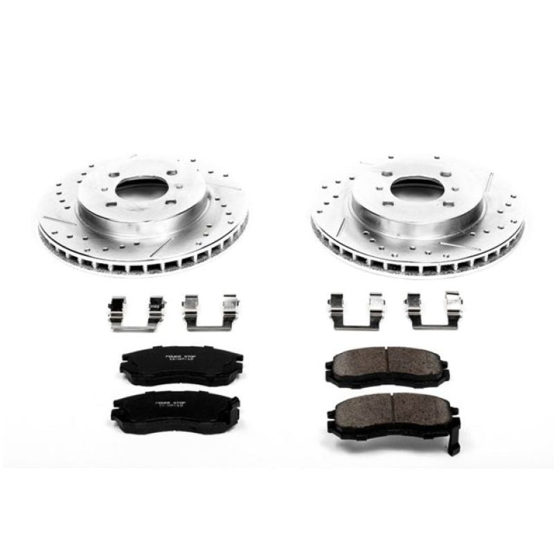 PSB Z23 Evolution Kit - Power Stop 98-02 Mitsubishi Mirage Front Z23 Evolution Sport Brake Kit