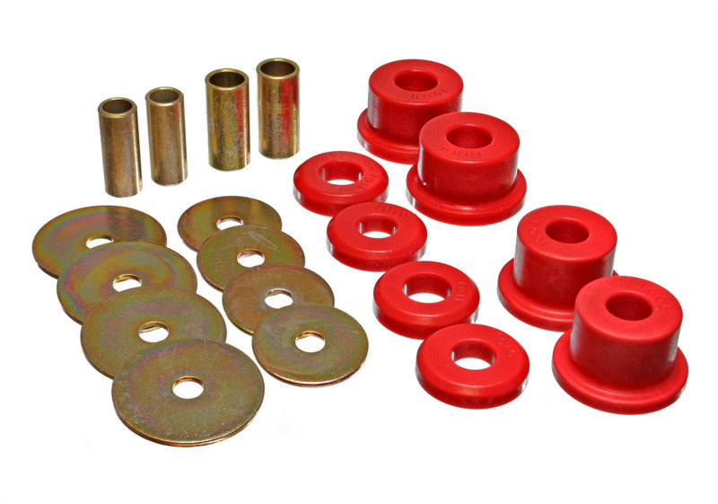 ES Subframe Bushings - Red - Energy Suspension 90-94 Mitsubishi Eclipse FWD Red Sub-Frame Bushing Set