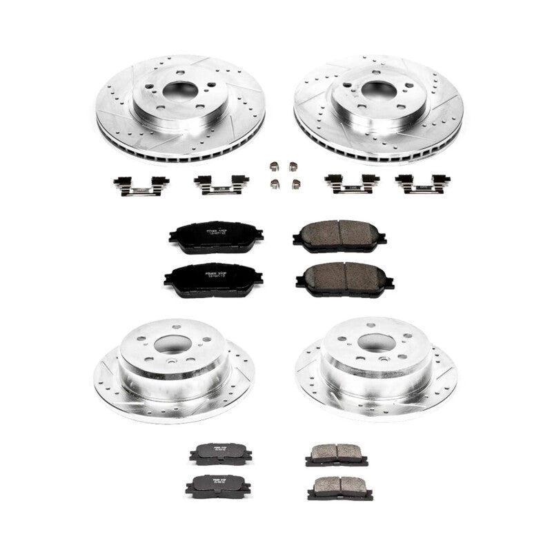 PSB Z23 Evolution Kit - Power Stop 05-06 Toyota Camry Front and Rear Z23 Evolution Brake Kit