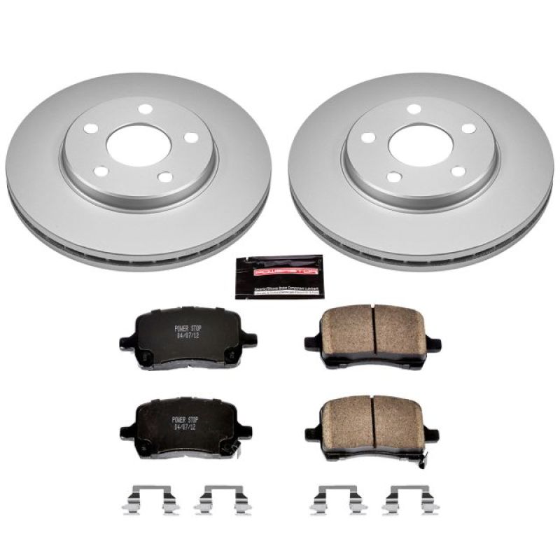PSB Z17 Evolution Coated Kit - Power Stop 04-08 Chevrolet Malibu Front Z17 Evolution Geomet Coated Brake Kit