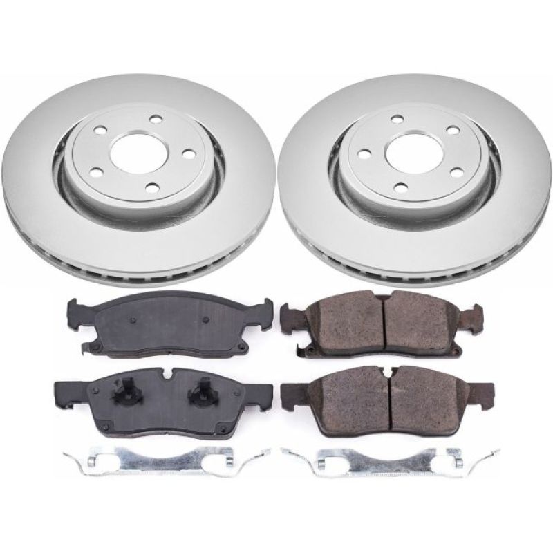 PSB Z17 Evolution Coated Kit - Power Stop 16-19 Jeep Grand Cherokee Front Z17 Evolution Geomet Coated Brake Kit