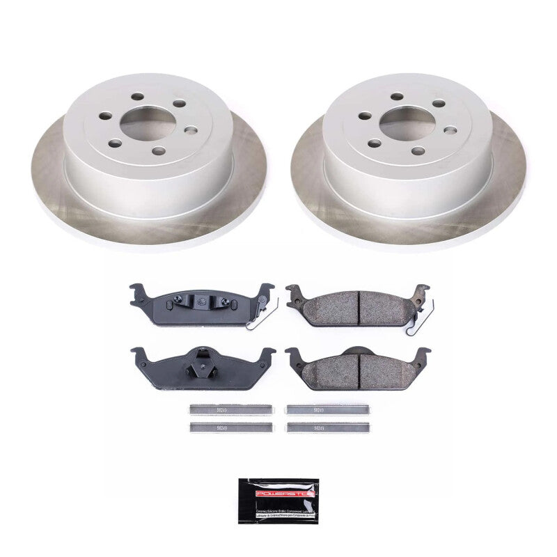 PSB Semi-Coated Rotor Kits - Power Stop 03-04 Dodge Dakota Rear Semi-Coated Rotor Kit