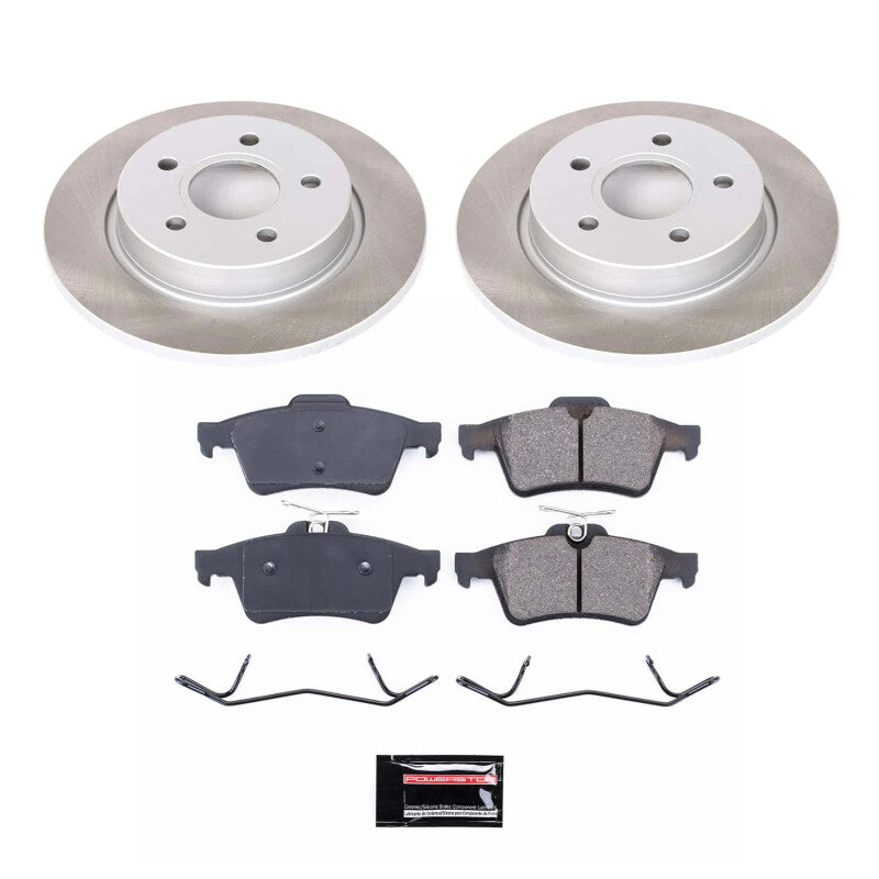 PSB Semi-Coated Rotor Kits - Power Stop 12-18 Ford Focus Rear Semi-Coated Rotor Kit