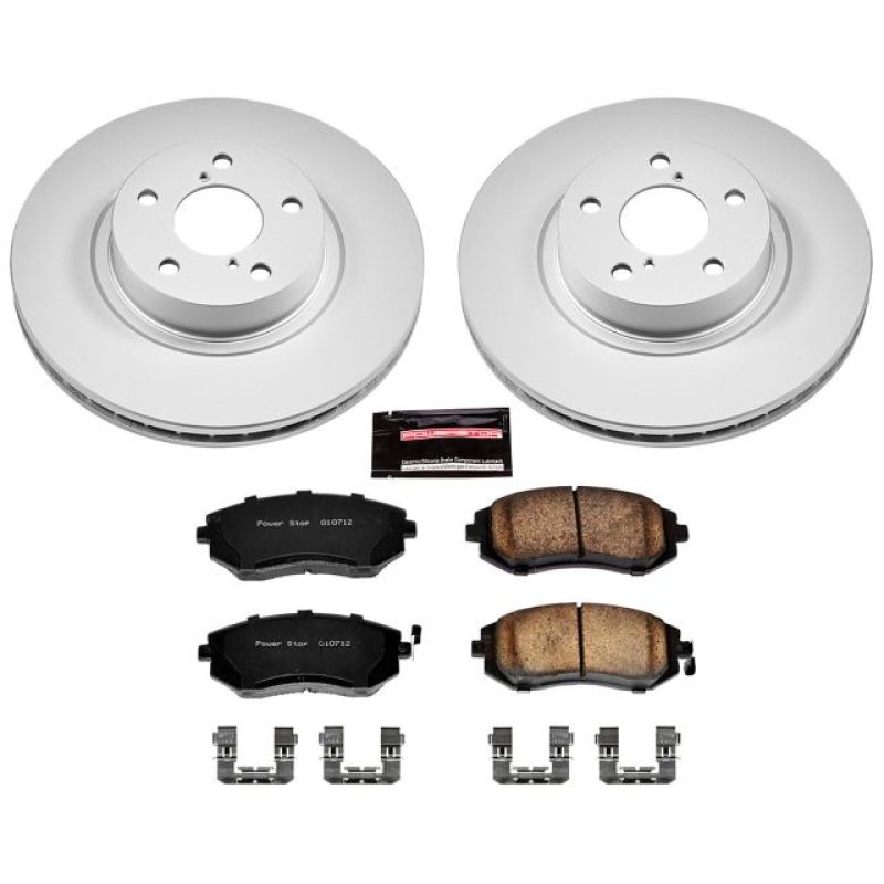 PSB Z17 Evolution Coated Kit - Power Stop 05-06 Saab 9-2X Front Z17 Evolution Geomet Coated Brake Kit
