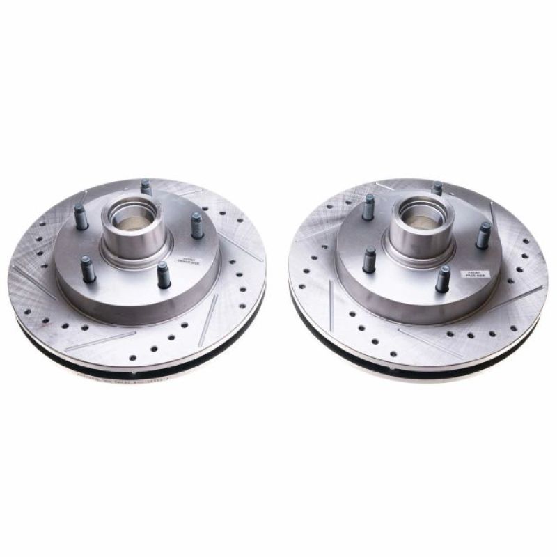 PSB Evolution Drill/Slot Rotor - Power Stop 94-99 Dodge Ram 1500 Front Evolution Drilled & Slotted Rotors - Pair