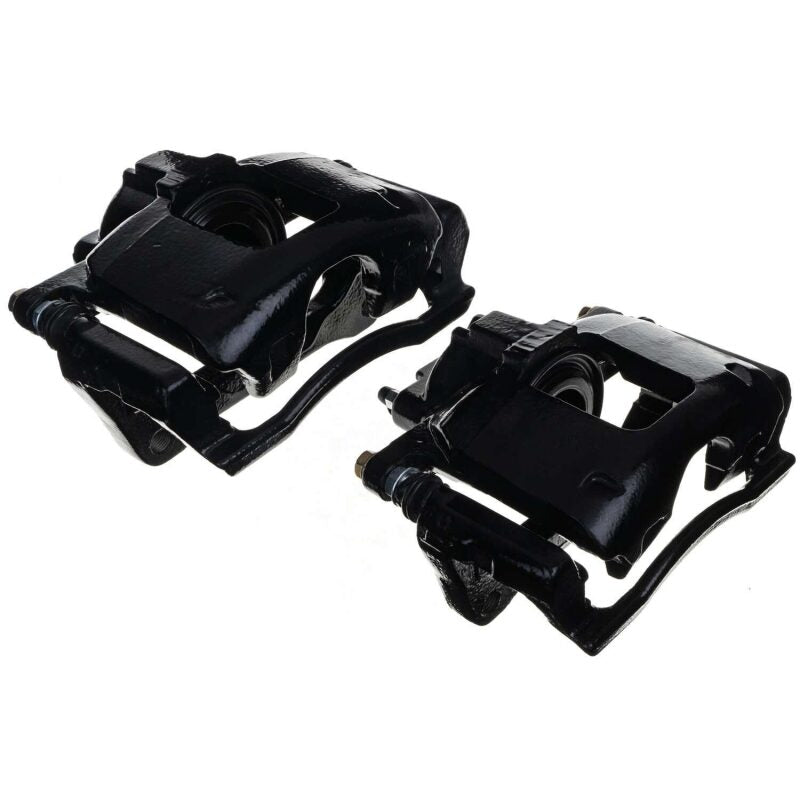 PSB Black Calipers - Power Stop 08-16 Chrysler Town & Country Front Black Caliper - Pair w/Bracket