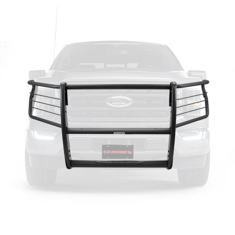 GOR Step Guard - 3000 -Tex Blk - Go Rhino 21-24 Ford F-150 3100 Series StepGuard Center Grille + Brush Guards - Tex. Blk
